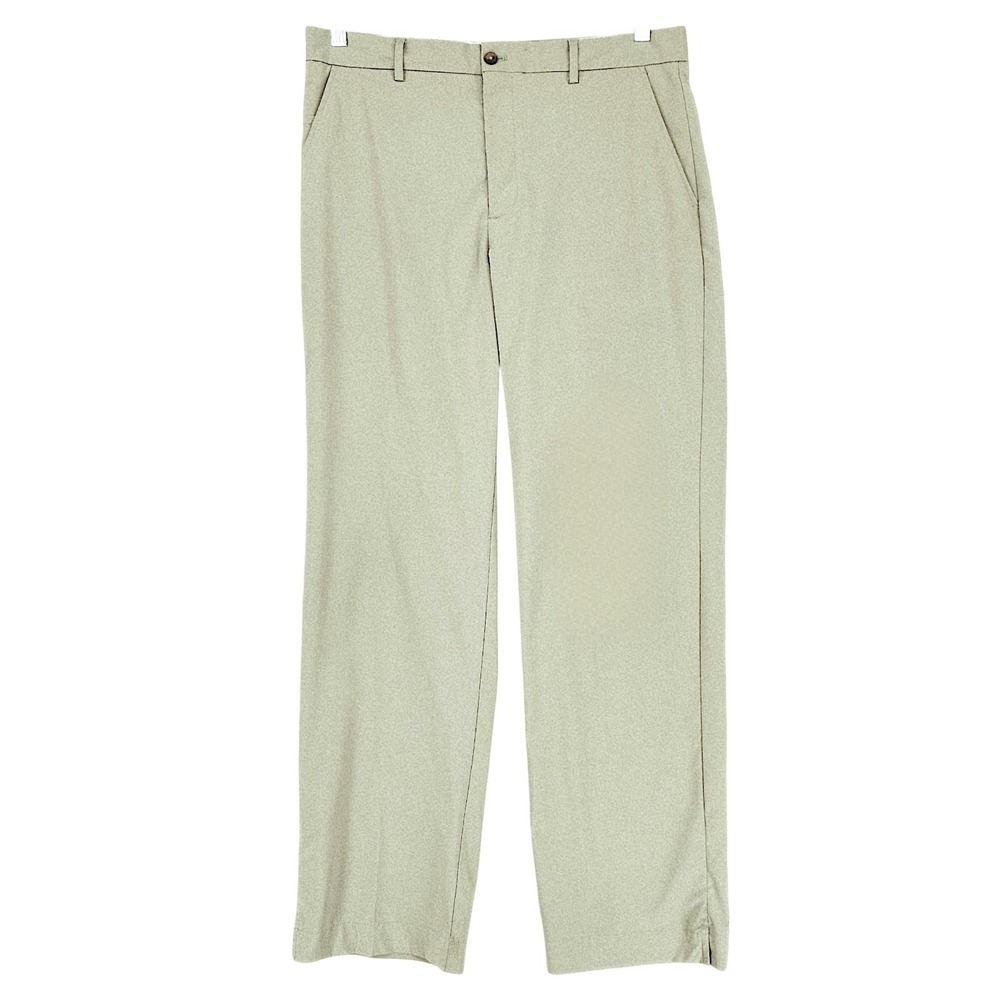 Greg Norman Golf Pant 34x32 Men Performance Beige Stretch Pockets Wicking Sports